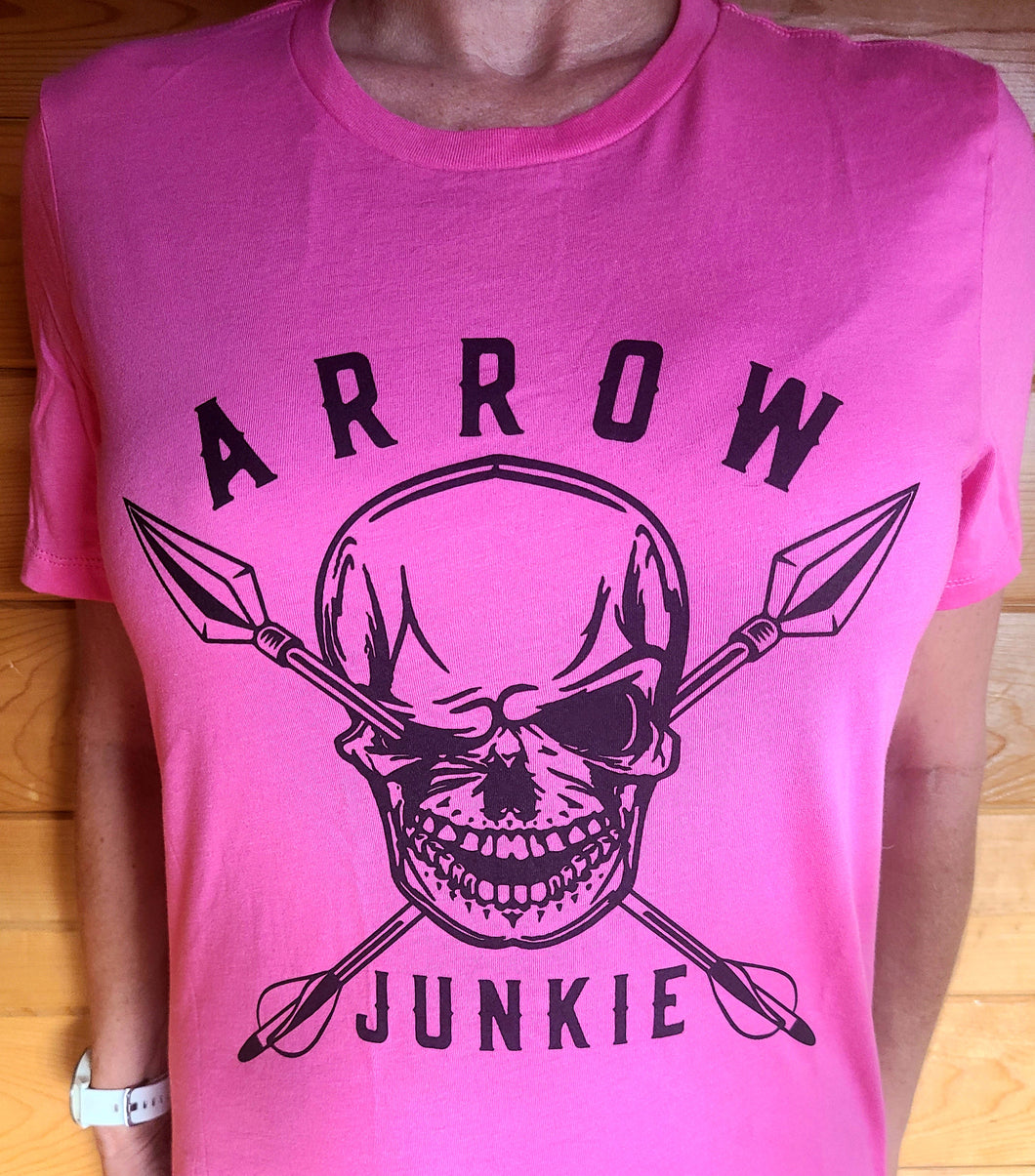 Arrow Junkie Ladies Cut Pink Tee